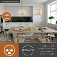 thumbnail image 3 of Marion 1-Light 15 in. Wide Mystic Gold Mid-Century Modern Cone Pendant with White Linen Shade, Adjustable Height, Hanging Ceiling Chandelier Fixture for Dining Table Entryway Bedroom Island Foyer, 3 of 12