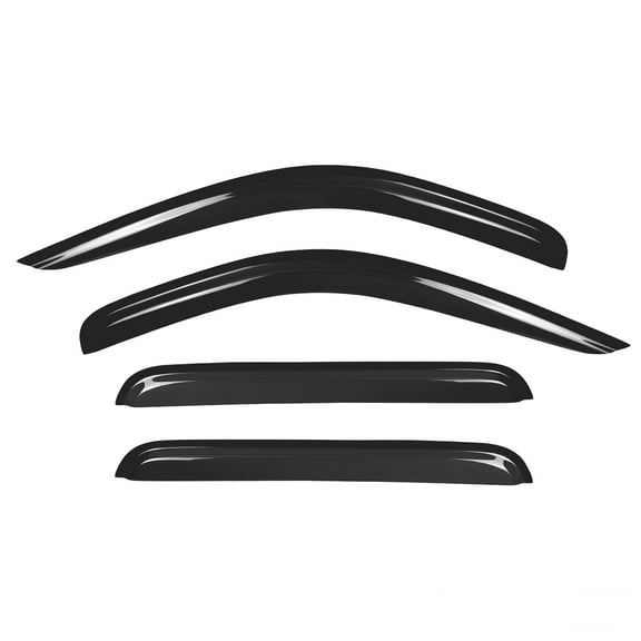 KT 94119 Window Wind Deflectors Vent Shades 4Pcs, Window Visors Rain Guards, Acrylic, Dark Smoke Tint