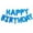 Blue, variant on Foil Birthday Banner Bunting Balloon Set Happy Inflating Self Letters Wall Sticker Party Decorations for Celebration