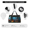 thumbnail image 4 of Zufioo Spooky Halloween Print Hand-Held Messenger Travel Bag, Business Travel Luggage Bag Overnight for Men and Women, 4 of 7