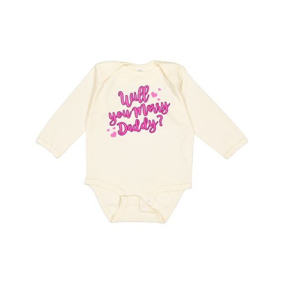 Inktastic Will You Marry Daddy Boys or Girls Long Sleeve Baby Bodysuit