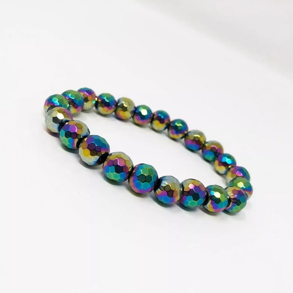 Electroplated Hematite Non-Strong Bracelet Unisex Adjustable Size X2
