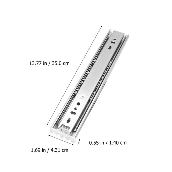GOOHOCHY Soft Close Drawer Slides Full Extension Stainless Steel 2Pcs 14 Inch
