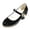 Black, variant on Daznico Stylish Girls Spring Party Sandals Fashionable PU Leather Dressy Casual Dance Footwear for Toddlers and Children,7-8 Years
