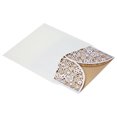 thumbnail image 2 of Pearl Paper Floral Invitation Cards Set for Party Wedding (10pcs Invitation Holders + 10pcs Inner Sheets + 10pcs Envelopes + 10pcs Stickers)--White, 2 of 8