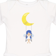 thumbnail image 4 of Inktastic Cute Fairy, Fairy On The Moon, Fairy On A Swing Girls Long Sleeve Baby Bodysuit, 4 of 5
