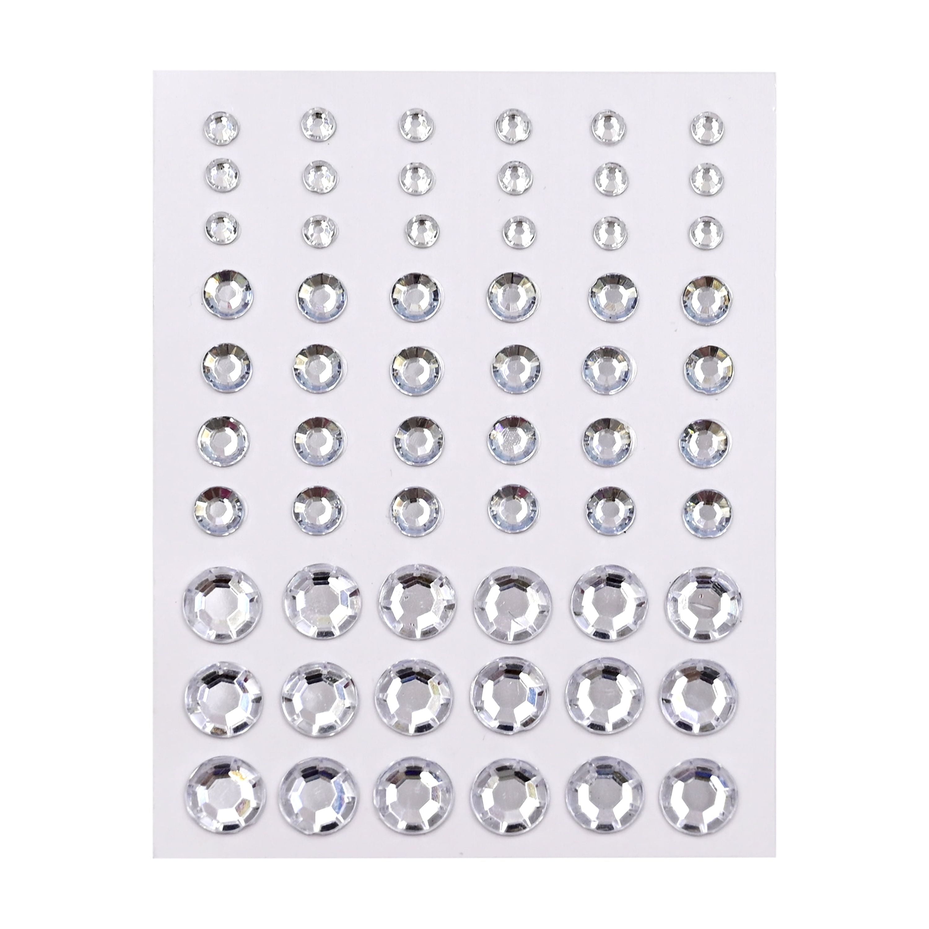 (6 pack) Hello Hobby Clear Round Adhesive Gemstones Stickers, 60 Piece Scrapbooking Embellishments