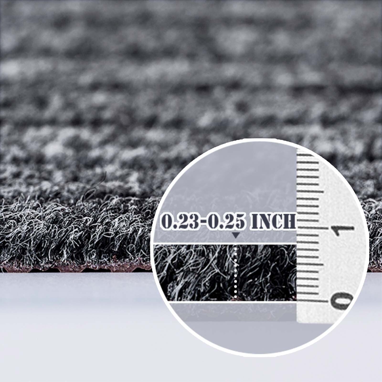 BESTVUE Area Runner Rug Outdoor Non Slips Carpet Runners Indoor Utility Rugs Mat for Kitchen Hallway Entryway Garage with Rubber Backing Striped Gray 2ft x 6ft