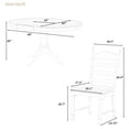 thumbnail image 4 of Noble House Horizon 5-Piece Retro Dining Set,Wood Round Extendable Table with 4 Upholstered Chairs,White, 4 of 16