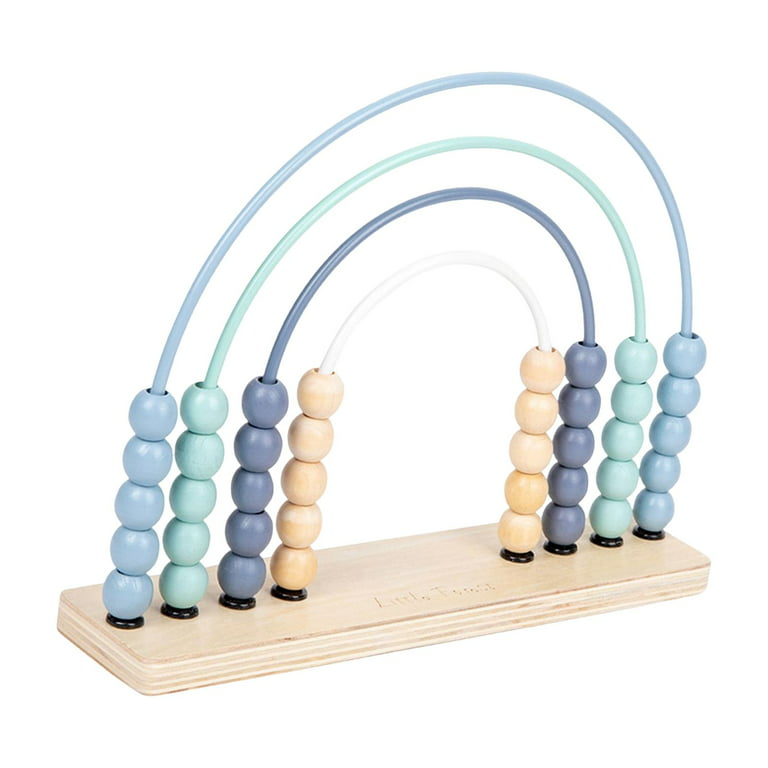 Rainbow Abacus, Rainbow Wooden Counting Bead Abacus, Early Math Skills, 2  in 1 Wooden Montessori Abacus Toy for Preschool Toy Nursery Decor pink