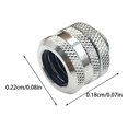 thumbnail image 4 of keepw 12Pcs Brass Computer Water Cooling Pipe Adapter Solid Color Replacement Electroplated Fast Release 5mm Thread Connector Black, 4 of 6