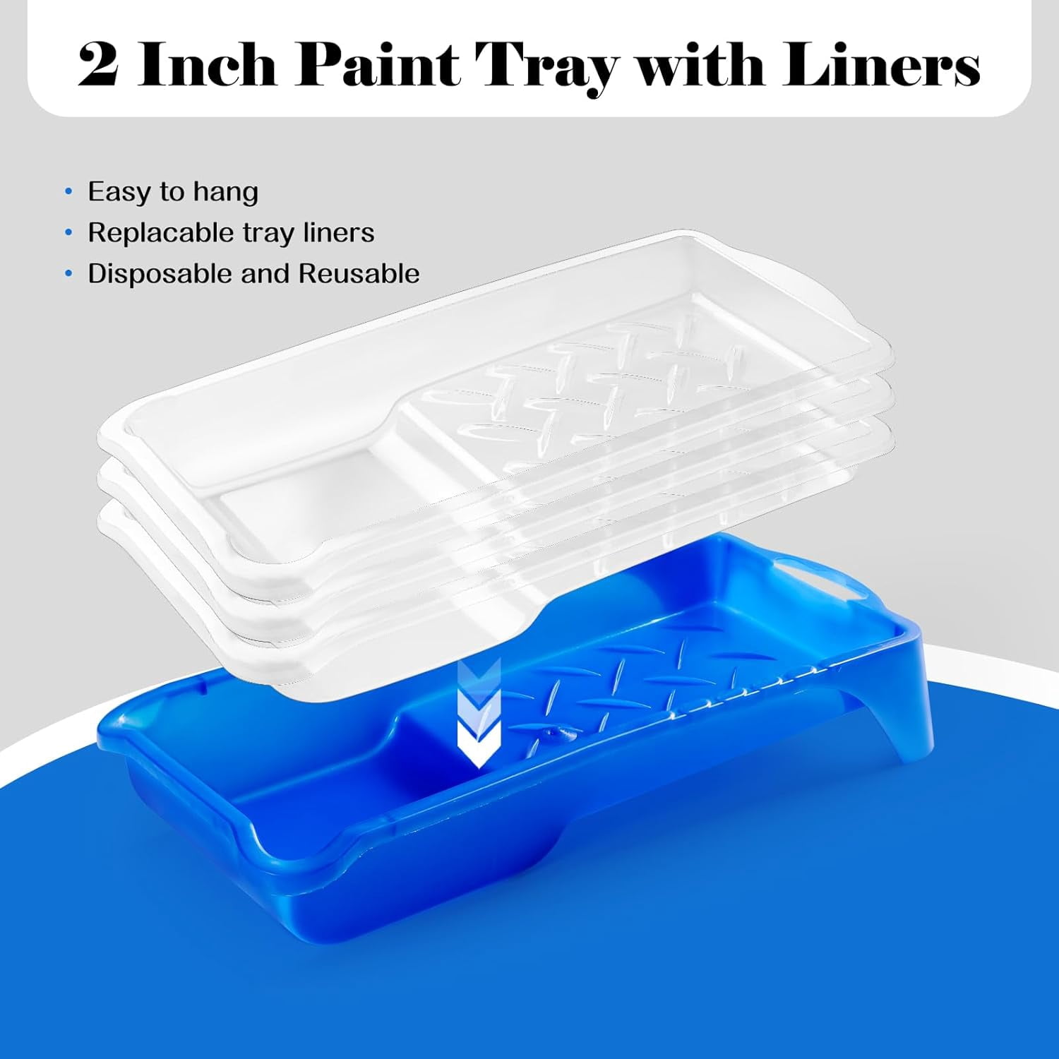 Paint Roller Kit, 25 Pack, 2 Inch Foam Paint Roller, Small Paint Rollers, Paint Roller Tray Liners, Sponge Brush with Plastic Sheeting, Mini Rollers for Painting Furniture