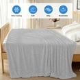thumbnail image 4 of Grey Cooling Blanket,Lightweight Breathable Summer Throw Blanket with Double Sided Cold Effect,Vintage Leather Patterned Texture Solid Modern Picnic Blankets Bed Sheet for Hot Sleepers 50"x60", 4 of 8