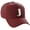 Burgundy White, variant on Structured Curve Visor Bill Baseball Hat 3D Capital Alphabet Letters, Gold Hat Black Letter U