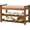 27.6 in, variant on Shoe Bench with Hidden Drawer and Side Holder, 2 Tier Entryway Bench with Storage 27.6 in, Bamboo Shoe Rack with Cushion for Entryway Hallway Living Room Bedroom