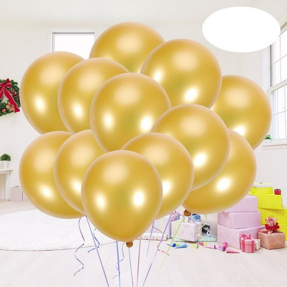 MLINS  100 Pcs Gold Balloons Different Sizes for Birthday Party Golden