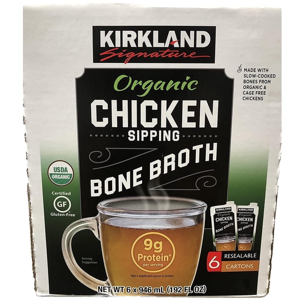 Kirkland Signature Organic Chicken Bone Broth 32 oz, 6-count main image 1