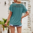 thumbnail image 4 of TYGHBN Womens Fashion Casual Top Crew Neck T Shirts Summer Short Sleeve Casual Loose Top Womens Loose Fit Running Tops Tops Women Casual Womens Short Sleeve Shirt Stripe Tee Short Sleeve Western Tops, 4 of 6