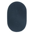 thumbnail image 1 of Indoor/Outdoor Solid Blue Area Rug, Braided Textured Design, 2Ft. X 4Ft. Oval Runner Reversible Carpet, 1 of 2