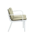 thumbnail image 5 of Miekor Furniture Luna Outdoor Patio PP Loveseat, White Frame with Green Cushion 29139, 5 of 12