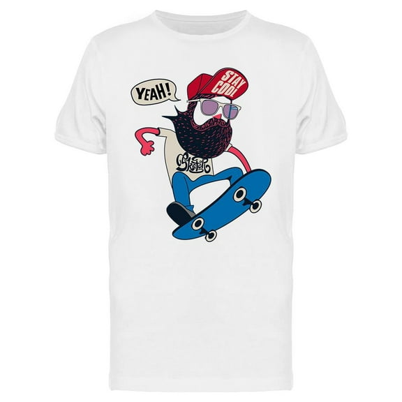 Skater Hipster T-Shirt Men -Image by Shutterstock, Male 3X-Large