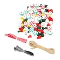 thumbnail image 2 of Christmas Tree Decoration Wooden Beads Doll Snowman Wooden Beads Hemp Rope Tassel Wooden Beads String DIY Accessory Kit for Party DIY, 2 of 8