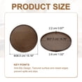 thumbnail image 2 of Uxcell Wooden Serving Tray Round Decorative Platter for Serving Food and Drinks with Stylish Design Brown 15.2 Inch, 2 of 6