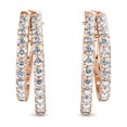 thumbnail image 2 of Cate & Chloe Pack of 3 - Corina 18k Rose Gold Plated 20mm Hoop Earrings with Swarovski Crystals Gift for Women, 2 of 11