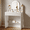 White, variant on UGTOO Black Makeup Vanity Desk with Lights and Arch Mirror, Modern Chic Dressing Table with 2 Fluted Drawers, Small Bedroom Beauty Station