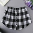 thumbnail image 2 of Diufon Shirt Extender for Women Adjustable Removable Layered Hem Shirt Half Length Underskirt with Buttons, 2 of 3