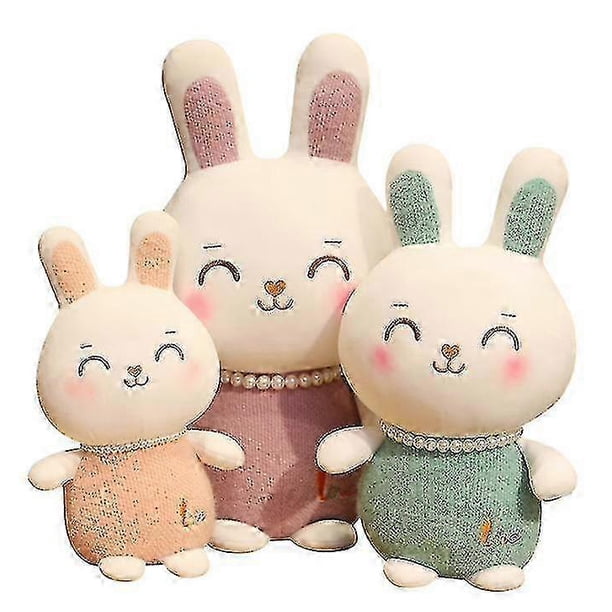 2026 Cute Smiley Pearl Rabbit Doll Children's Doll Plush Toy Catching Machi