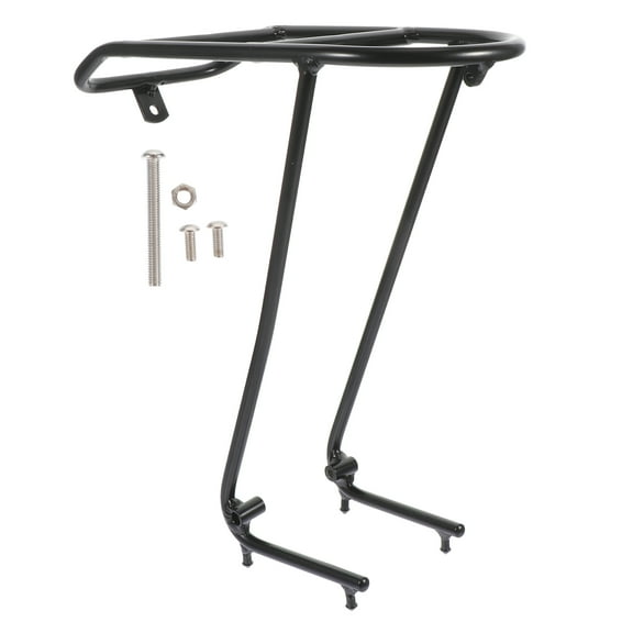MEIBUTYUP Black Aluminum Alloy Bike Front Storage Rack Strong Accessory for Road and Mountain Bikes