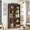 Brown, variant on Fnova Modern 72" 6-Tier Storage Shelf, Wooden Shelving Unit, Closed Back & Side Panels for Living Room/Kitchen/Home Office, Easy Assembly