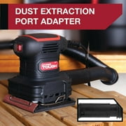 Hyper Tough 2 Amp Corded 1/4 Sheet Palm Sander with Dust Bag, Vacuum Hose Adapter, Punch Plate & 3 Sanding Sheets, New Condition