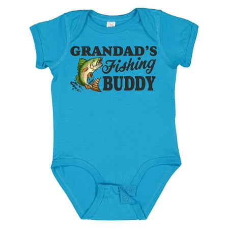 

Inktastic Grandad s Fishing Buddy Gift Baby Boy Bodysuit