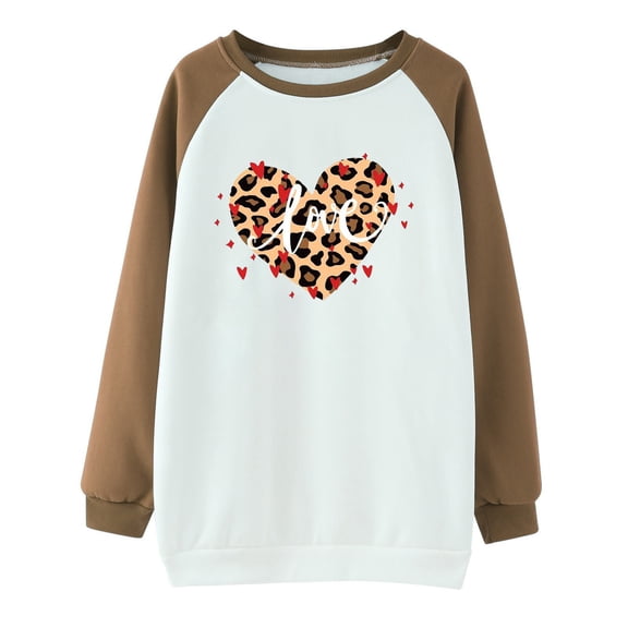 Vedolay Zip Up Hoodies for Women Sweatshirts for Women Stronger Crewneck Hoddies Long Sleeve Shirt,Brown M