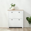 thumbnail image 2 of HOMCOM Armoire à Chaussures de Couloir avec 2 Tiroirs Basculants pour 12 Paires de Chaussures Blanc, 2 of 10