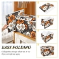 thumbnail image 2 of Yayeee Collapsible Cube Storage Bin with Lid Fabric Closet Decorative Basket with Handles, Black Plaid Floral, 2 of 7