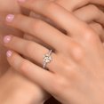 thumbnail image 4 of Gem Stone King 10K Two Tone Gold Peach Morganite and Lab Grown Diamond Engagement Ring for Women | 1.80 Cttw | Oval 9X7MM | Gemstone October Birthstone | Size 5, 4 of 6