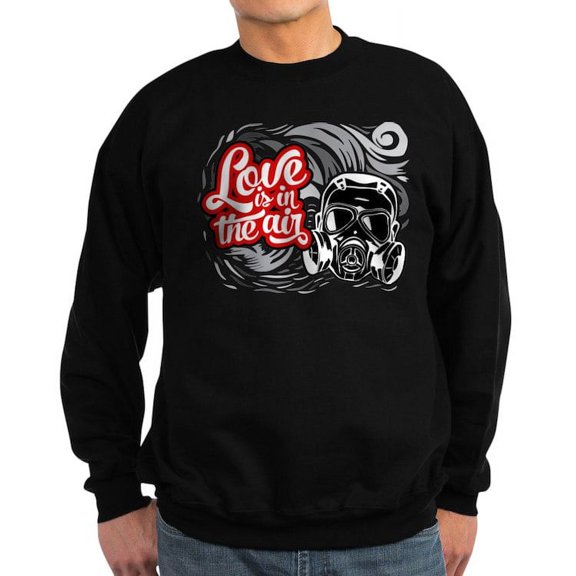 CafePress - Love Is In The Air Sweatshirt (Dark) - Classic Crew Neck Sweatshirt