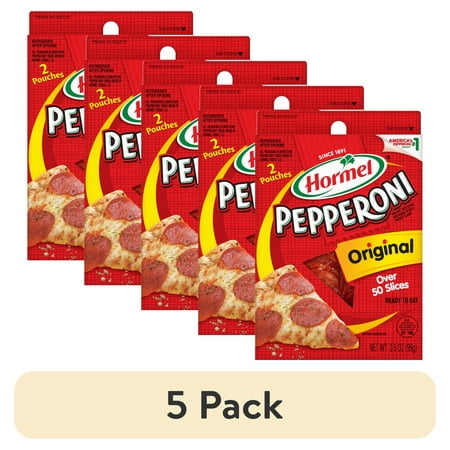 (5 pack) HORMEL Beef – Pork Pepperoni Pizza Topping Gluten Free Refrigerated 3.5oz Package