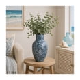 thumbnail image 3 of DecMode 16" Handmade Blue Mother of Pearl Shell Vase, 3 of 8
