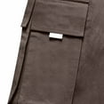 thumbnail image 6 of Lovzfmll Cargo Pants for Men, Men's Pants, Water Ripstop Cargo Pants, Lightweight Solid Color Loose Casual Pocket Outdoor Elastic Waistbelt Jogger Drawstring Work Hiking Pants Brown XL, 6 of 8