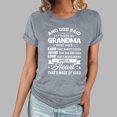 thumbnail image 2 of KIHOUT Nouveaux Hauts de Mode d'Été pour Femmes 2024, Haut pour Dames Imprimé Col Rond T-shirt à Manches Courtes Haut/chemise à Manches Courtes Col Rond Gris m, 2 of 4