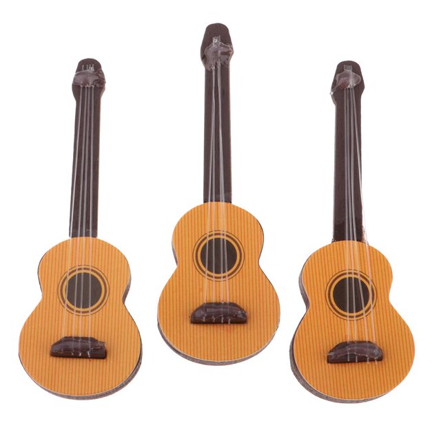 3 Uds 1/12 Casa de Artesanías en Miniatura Modelo de Guitarra de Juguete para de Imitación Hugo Guitarra miniatura de casa de muñecas