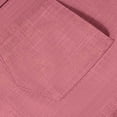 thumbnail image 6 of Men's Linen Short Sleeve Shirts Cotton Casual Lightweight Button Down Shirt Beach Vacation Summer Tops with Pocket Size 2XL Pink, 6 of 8