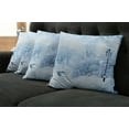 thumbnail image 2 of Ambesonne Winter Throw Pillow Cover 4 Pack, Wonderland Xmas Holiday, 16", Blue White, 2 of 6