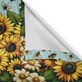 thumbnail image 2 of Ambesonne Sunflower Window Valance, Cartoon Helianthus Huddle, 54" X 12", Mustard Fern Green Blue, 2 of 5