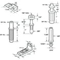 thumbnail image 2 of Bi-Fold Door Hardware Repair Kit, Includes Top and Bottom Brackets, Top and Bottom Pivots and Guide Wheel (6-Components), 2 of 4