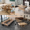 thumbnail image 6 of Folding Conference Room Tables, Mobile Training Table Modern Modular Flip Top Meeting Tables, Conference Room Table with Wheels for Home Office Classr (1619B 2Pack 47.2inch), 6 of 6
